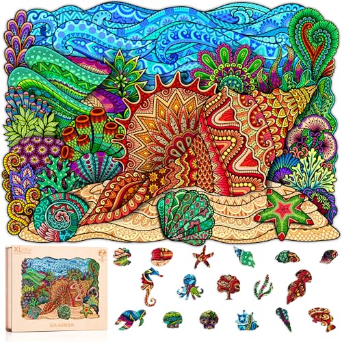 Garten-Puzzles aus Holz (Meeresgarten) von The Puzzled Tree