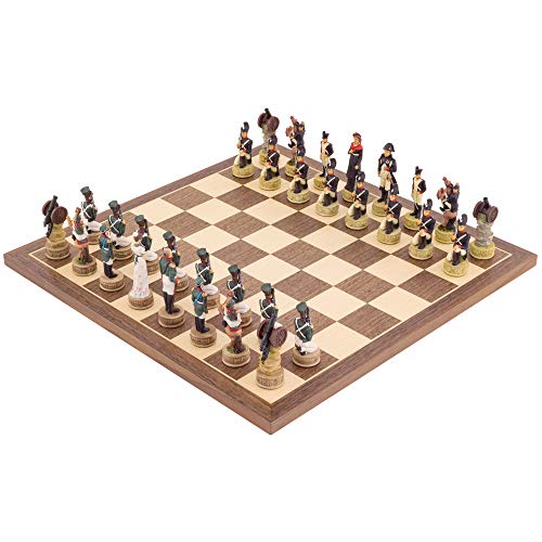 The Regency Chess Company Ltd The Napoleon vs Russen handbemalt stilisiert Schach festgelegten italfama von The Regency Chess Company Ltd