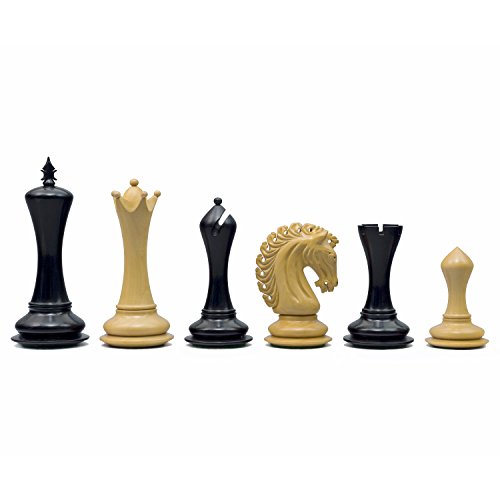 The Regency Chess Company Die Große Empire Ritter Ebenholz Luxus Schachfiguren mit 11.4cm King von The Regency Chess Company