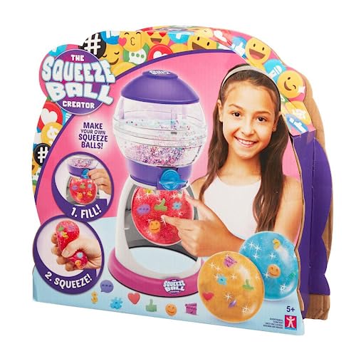 The Squeeze Ball Maker - Wiederverwendbare Squishies Anti-Stress-Bälle Maker für Mädchen und Jungen, Mix, Füllen und Drücken Sie Ihr Squishie mit vielen Zubehörteilen (Bandai CO07715) von The Squeeze Ball Maker