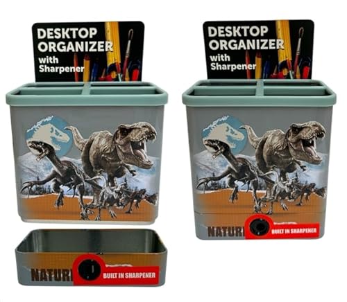 The Tin Box Company Jurassic Park Organizer mit Spitzer an der Unterseite, unteres Fach öffnet sich von The Tin Box Company