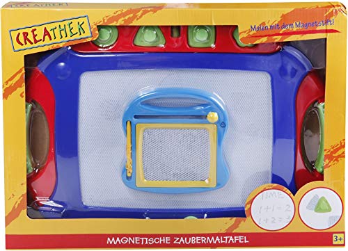 Creathek Magnet Maltafel 2 in 1 mit 4 Stempeln von The Toy Company