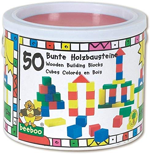 Spielmaus Holz Holzbausteine bunt 50-tlg. von The Toy Company