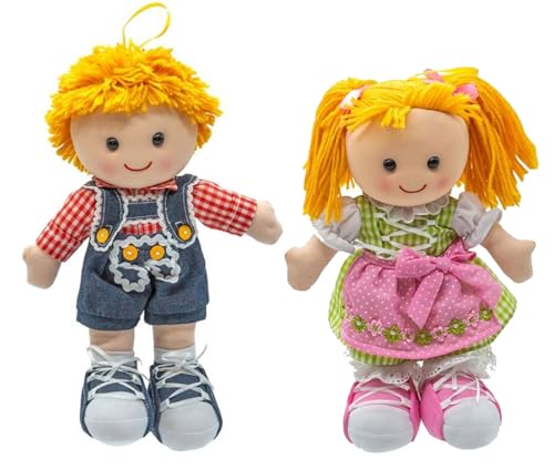 The Toy Company Puppe Trachtenpaar Seppi + Traudi Stoffpuppe Weichpuppe in Tracht von The Toy Company