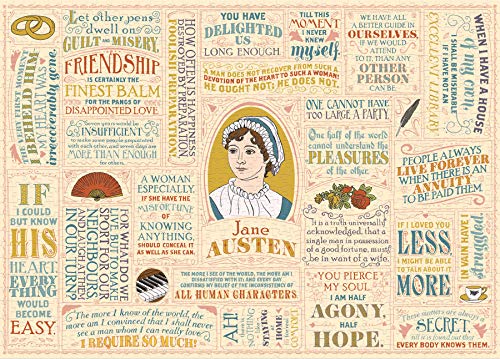 The Unemployed Philosophers Guild Jane Austen Puzzle - 1000 Teile - Reduzierte Blendung Matte Finish - Inklusive Box und Mini-Poster mit Puzzlekunst The Unemployed Philosophers Guild Jane Austen Puzzle - 1000 Teile - Reduzierte Blendung Matte Finish - Inklusive Box und Mini-Poster mit Puzzlekunst von The Unemployed Philosophers Guild