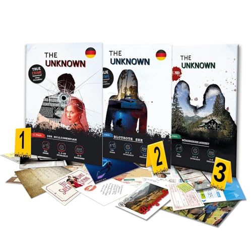 The Unknown Bundle: Fall 1, 2 & 3 - Spannende Krimi-Abenteuer, True Crime Rätselspaß für Zuhause, Ermittlerspiele Set 1-6 Spieler von The Unknown