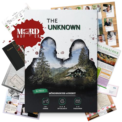 The Unknown Fall 3: Mörderische Auszeit | Das Krimispiel für True-Crime-Fans | 1-6 Spieler | Inkl. 32 Beweise & Digitale Hinweise | In Zusammenarbeit mit dem erfolgreichen Podcast Mord auf Ex von The Unknown