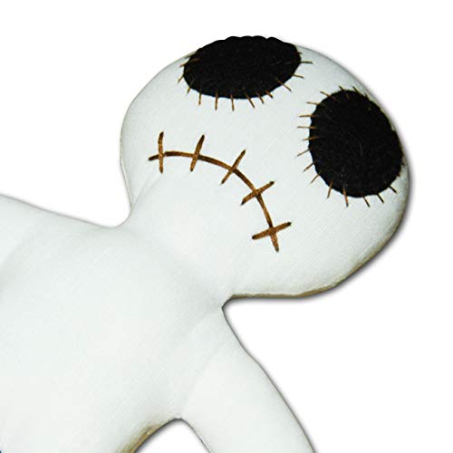 Dead Eye Doll White - Voodoo Puppe mit Nadel und Ritual-Anleitung von The Voodoo Shop