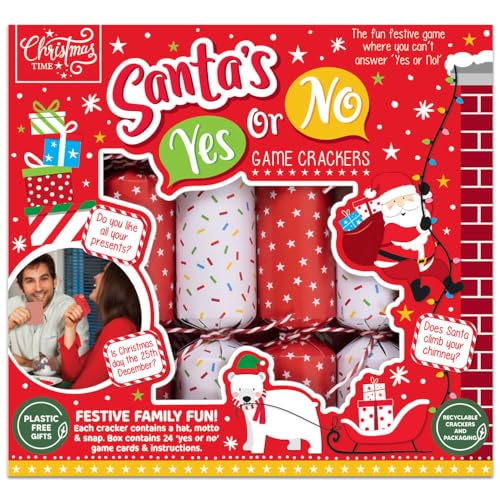 RSW International Ltd Christmas Cracker 6 Pack - Santa's Yes or No - Family Game Crackers von The Works