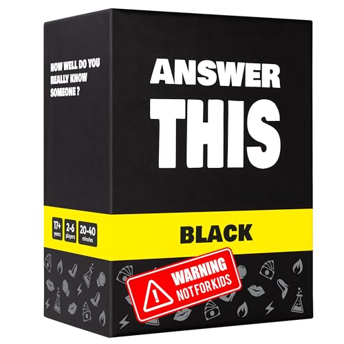 Answer This - Black - English - How Well Do You Really Know Your Friends? - Hilarious Party Card Game for Adults - Cool Questions for a Game Night von The World Game