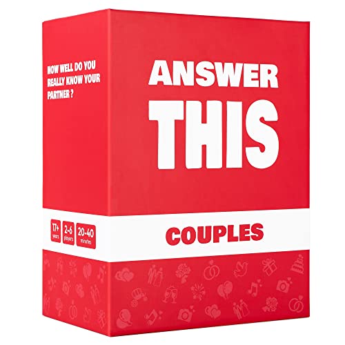 Answer This - Couples - English - How Well Do You Know Your Partner? - Relationship & Conversation Card Game for Date Night or a Party - Cool Anniversary & Valentines Gift (Couples) von The World Game