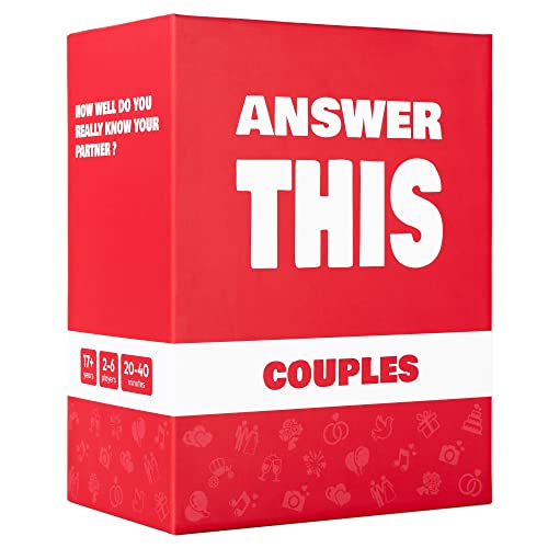 Answer This - Couples - English - How Well Do You Know Your Partner? - Relationship & Conversation Card Game for Date Night or a Party - Cool Anniversary & Valentines Gift von The World Game
