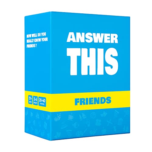 Answer This - English - How Well Do You Know Your Friends? - Fun Party Card Game for Teens & Adults - Great Conversation Starter for Family Night von The World Game