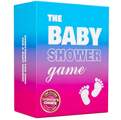 The World Game Babyparty-Spiel - Quizspiel für Baby & Mama - Vorhersage-Ratschlägekarten - geeignet für Geschlechtsoffenbarungspartys - geschlechtsneutral (Blue and pink) von The World Game