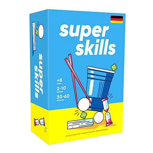 Super Skills - Deutsch - Das lustige Gesellschaftsspiel für Kinder, Jugendliche & Erwachsene - Partyspiele mit Vielfältigen Herausforderungen Jungen & Mädchen - Brettspiel von The World Game