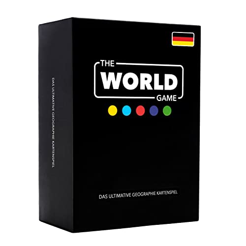 The World Game - Geographie Kartenspiel - Lernspiel für Kinder, Familie und Erwachsene - Welt Brettspiele für 2-6 Personen - Deutsche Version von The World Game