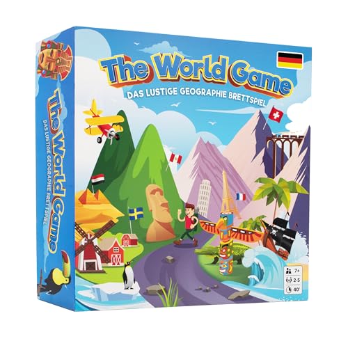 The World Game - Lustiges Geographie Brettspiel - Welt Lernspiel für Kinder & Erwachsene - Coole Geschenkidee für Jungen & Mädchen im Teenageralter - Deutsche Version von The World Game