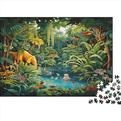 Forest Animals Für Erwachsene Puzzle 1000 Teile Animal Theme Wohnkultur Family Challenging Games Geburtstag Lernspiel Stress Relief Toy 1000pcs (75x50cm) von TheEcoWay