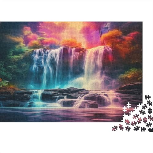 Forest Cascade Erwachsene Puzzles 300 Teile Scenery Educational Game Home Decor Geburtstag Family Challenging Games Stress Relief Toy 300pcs (40x28cm) von TheEcoWay