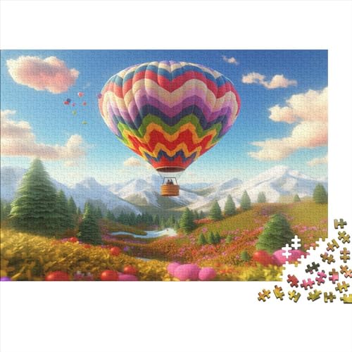 Hot Air Balloon Erwachsene Puzzles 300 Teile Scenery Educational Game Home Decor Geburtstag Family Challenging Games Stress Relief Toy 300pcs (40x28cm) von TheEcoWay