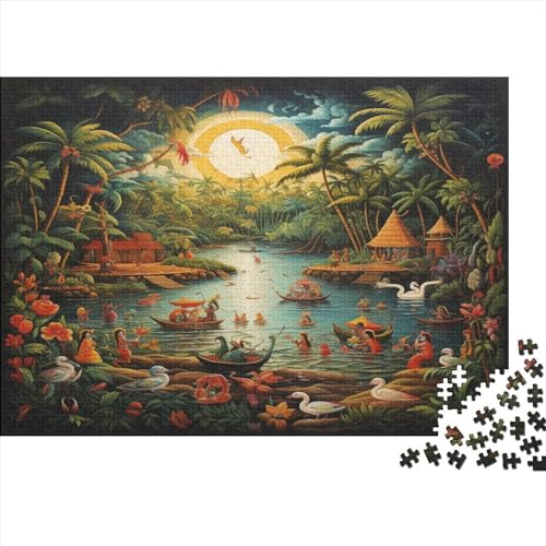 Jungle Tribes Puzzle 300 Teile Tribal Life Erwachsene Family Challenging Games Lernspiel Geburtstag Wohnkultur Entspannung Und Intelligenz 300pcs (40x28cm) von TheEcoWay