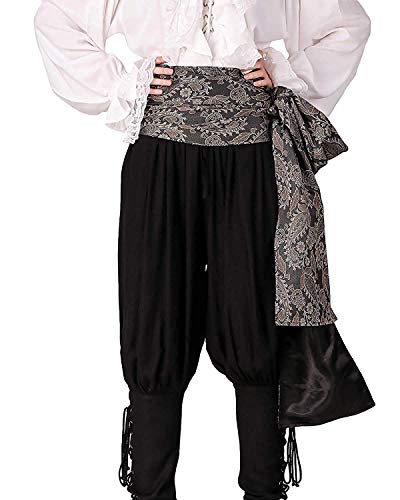 ThePirateDressing Pirat Mittelalter Renaissance Halloween Kostüm Große Schärpe, Brokat Nr. 115 (mit Satin-Stoff), 144 inch x 10 inch von ThePirateDressing