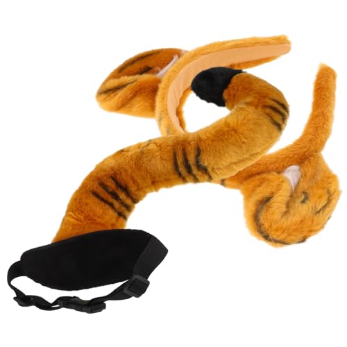 1 Set Tiger Ohr Stirnband Tier Ohr Stirnband Schwanz Tiger Elements Cosplay Kostüme von Theaque