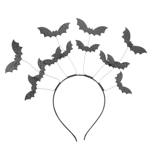 Niedliches Fledermaus-Stirnband, Halloween-Haarband, Fledermaus-Kopfschmuck, gruseliges Kostüm, Haarband für Fledermaus, Zubehör, Neuheit, Kopfbedeckung, Party, Abschlussball, Kopfschmuck von Theaque