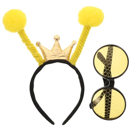 Theaque 1 Set Bienen-Stirnband und Brillen-Requisite, Bienen-Haarband, für Cosplay, Partygeschenk von Theaque