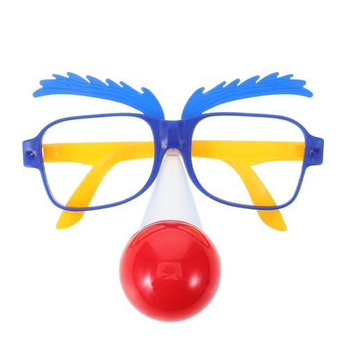 Theaque Clownbrille mit lustiger Nase Neuheit Party Brille Clown Kostüm Zubehör von Theaque