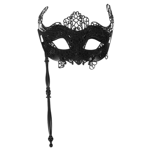 Theaque Cosplay Maske Maskerade Maske Halloween Cosplay Party Maske Halbmaske Kostüm Maske mit Stab von Theaque