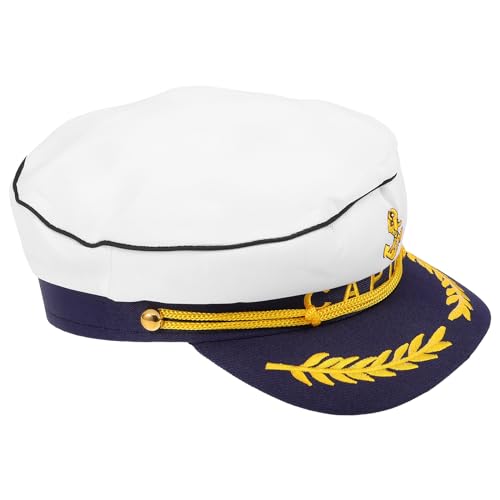 Theaque Kapitän Cosplay Hut Yacht Kapitän Hut Kapitän Kostüm Hut Bestickt Matrosenhut von Theaque