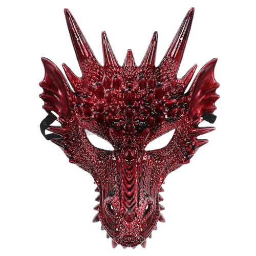 Theaque Männliche Drachenmaske Cosplay Tierkopfmaske Karneval Drache Cosplay Kopfmaske von Theaque