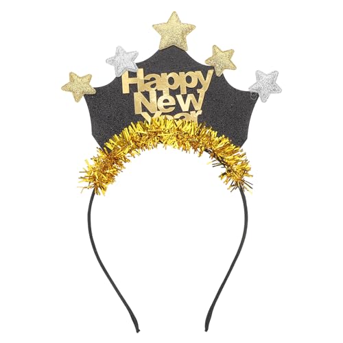 Theaque Unique Crown Star Hairband New Year Party Favor New Year Party Headband Countdown 2025 Hair Clasp Star Topper 2025 Headband von Theaque