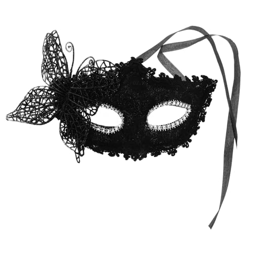 Theaque Venezianische Maskerade Halbmaske Cosplay Party Maske Seite Schmetterling Maske für Frauen von Theaque