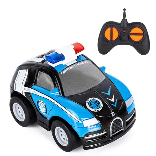 Thedttoy Spielzeug 2 3 Jahre Jungen Ferngesteuertes Auto ab 2 3 4 Jahre, Kinder Auto Spielzeug Motorikspielzeug mit Fernbedienung, Weihnachten Geschenk für Junge Mädchen 2 3 4 5+ Jahre (Polizeiauto) von Thedttoy