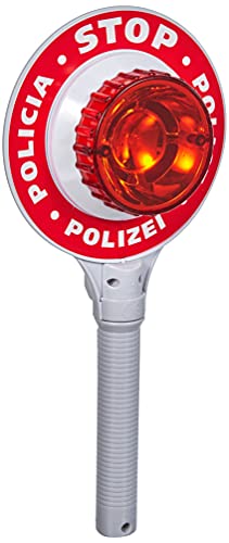 Polizeikelle I Batteriebetriebene Kelle mit coolem Blinklicht I Maße: 16 cm x 3,5 cm x 29 cm I Spielzeug für Kinder ab 3 Jahren von Klein