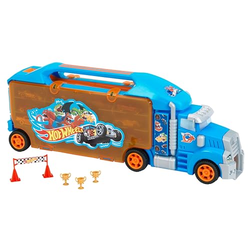 Theo Klein 2474 Hot Wheels LKW-Sammelkoffer I Stabiler Koffer für bis zu 24 Autos und 2 LKW I Praktische Unterteilungen I Maße: 62,9 cm x 12 cm x 23,6 cm I Spielzeug für Kinder ab 3 Jahren Theo Klein 2474 Hot Wheels LKW-Sammelkoffer I Stabiler Koffer für bis zu 24 Autos und 2 LKW I Praktische Unterteilungen I Maße: 62,9 cm x 12 cm x 23,6 cm I Spielzeug für Kinder ab 3 Jahren von Theo Klein