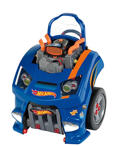 Theo Klein 2822 Hot Wheels Montageauto I Motorblock mit lehrreichen Reparatur-Funktionen I Batteriebetriebene Schweinwerfer und Hupe I Maße: 43 cm x 40 cm x 52,5 cm I Spielzeug für Kinder ab 3 Jahren von Theo Klein