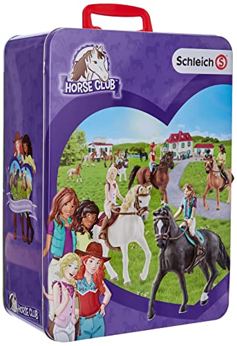 Theo Klein 3115 - SCHLEICH Horse Club Metall-Sammelkoffer, für 10 Pferde, Spielzeug von Theo Klein