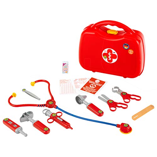 Theo Klein 4383 Arztkoffer | 14-teiliger Doktorkoffer mit Stethoskop, Thermometer, Spritze und praktischem Tragegriff | Maße: 28 cm x 9,5 cm x 22 cm | Spielzeug für Kinder ab 3 Jahren von Theo Klein