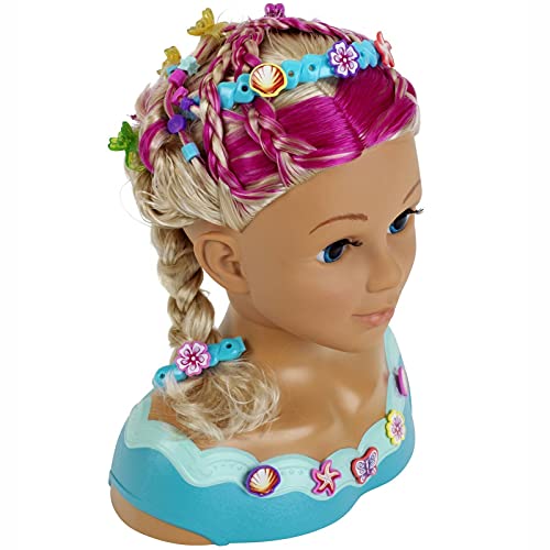 Theo Klein 5398 Schmink- und Frisierkopf 'Mariella' | Mit Haarschmuck, Kosmetik u.v.m. | Maße: 23,5 cm x 13 cm x 27 cm | Spielzeug für Kinder ab 3 Jahren von Theo Klein