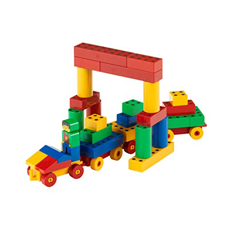 Theo Klein 658 Manetico Kindergarten-Set | 98 Verschiedene Bunte Magnetbausteine | 12 Karten mit Bauanleitungen | Motorikspielzeug | Spielzeug für Kinder ab 1 Jahr von Theo Klein