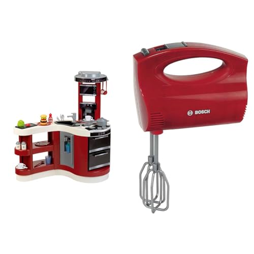 Theo Klein 7101 Miele Küche Wave Spicy, Multicolor & Bosch Handmixer I Batteriebetriebene Mixer mit Sich drehenden Quirls I Maße: 19 cm x 7 cm x 12 cm I Spielzeug für Kinder ab 3 Jahren, Mehrfarbig von Theo Klein