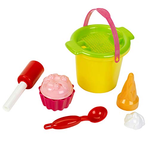 Theo Klein 7604 KLEIN goes Bio Eiscreme Set | Sandkasten-Set mit Eimer und Sieb | Lustige Muffin- und Eishörnchen-Sandförmchen | Spielzeug für Kinder ab 18 Monaten von Theo Klein