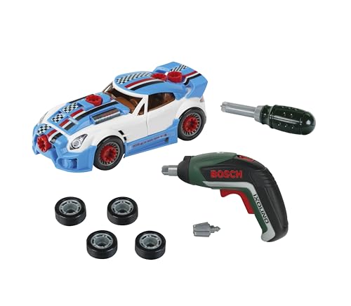 Theo Klein 8630 Bosch Car Tuning-Set | Zerlegbares Auto mit Tuning Zubehör | Mit batteriebetriebenem Akkuschrauber | Verpackungsmaße: 30cmx6,5cmx25cm Motorikspielzeug|Spielzeug für Kinder ab 3 Jahren von Theo Klein