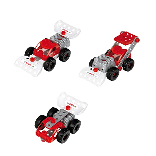 Theo Klein 8793 Bosch 3 in 1: Konstruktions-Set Racing Team | Zum BAU verschiedener Rennfahrzeuge I Inklusive Baupläne für 3 Modelle I Spielzeug für Kinder ab 3 Jahren von Theo Klein