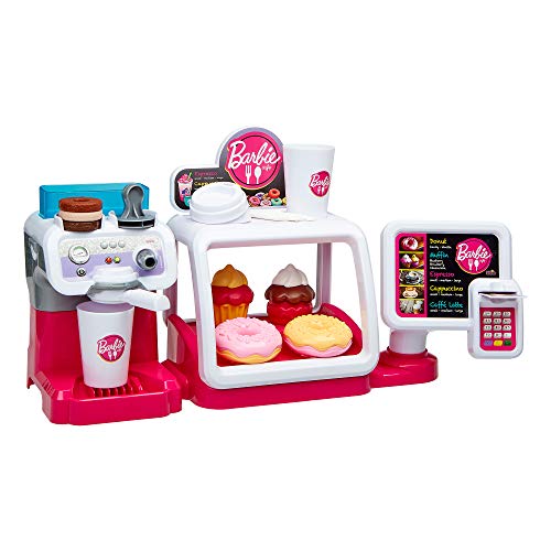 Theo Klein 9526 Barbie Coffee Shop I Espresso-Bar mit Wasserdurchlauffunktion und Touchdisplay I Inkl. Zubehör I Spielzeug für Kinder ab 3 Jahren von Theo Klein