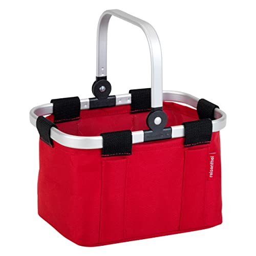 Theo Klein 9661 reisenthel Einkaufskorb "carrybag mini", rot I Kaufladen-Zubehör mit Aluminiumrahmen und klappbarem Bügel I Maße: 25 cm x 17,5 cm x 16,5 cm I Spielzeug für Kinder ab 3 Jahren von Theo Klein