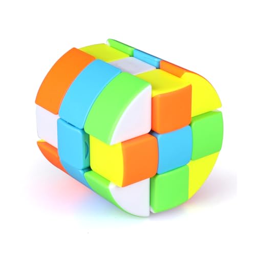 Theopractic 3x3 Barrel Cube, zylindrischer 3x3x3 Speed Cube, Stickerless Cylinder Cube Puzzle Toys von Theopractic